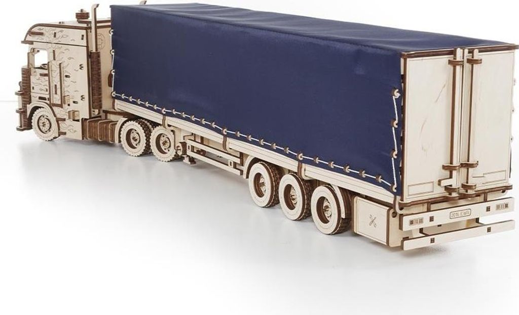 puzzle 3D, Road King Truck Trailer (basculant), EWA, bois, Image du produit 