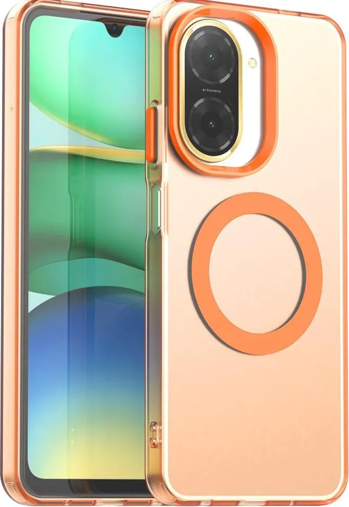 Per Xiaomi Redmi A5 4G / Poco C71 Candy Design Magsafe PC Hybrid TPU Custodia Protettiva Arancione