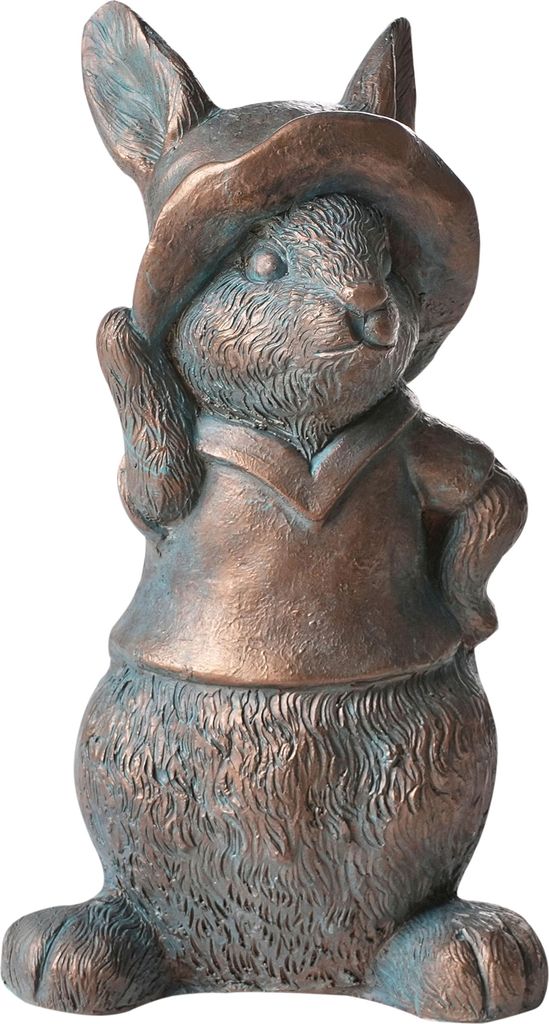 BELIANI Dekofigur in Form eines Hasen aus MgO 37 cm Outdoor Außenbereich Gartendeko Dekoration Wohnaccessoires