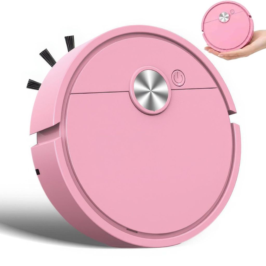 Mini Saugroboter , pink, 3-in-1 Saugen, Wischen & Kehren, Produktbild 