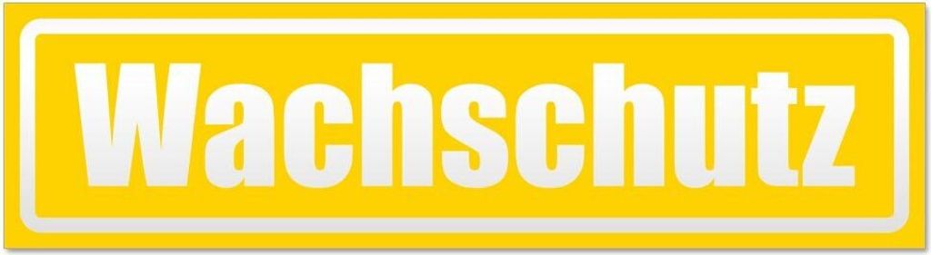 Kiwistar - Autoaufkleber - Gelb - 45 x 12 cm - Wachschutz invertiert - Hinweis Aufkleber Sticker für Auto, Kfz, Fahrrad, PKW, LKW