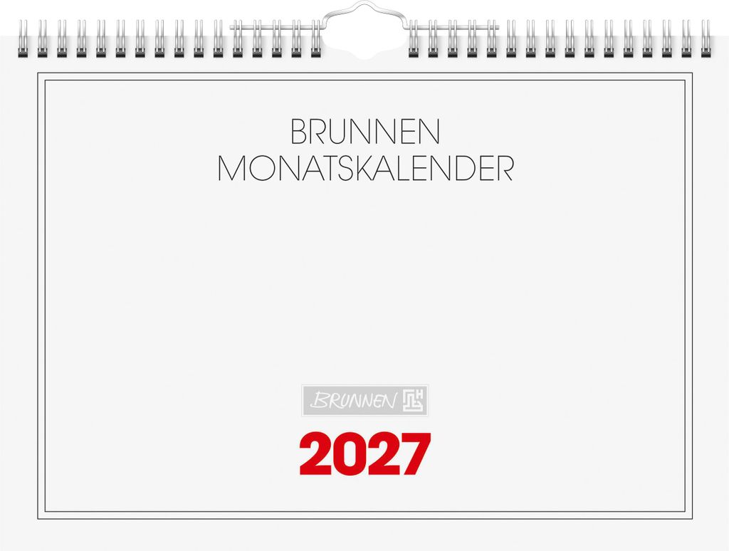 2027 BRUNNEN Monatskalender A4quer 1S/1Monat Produktbild 