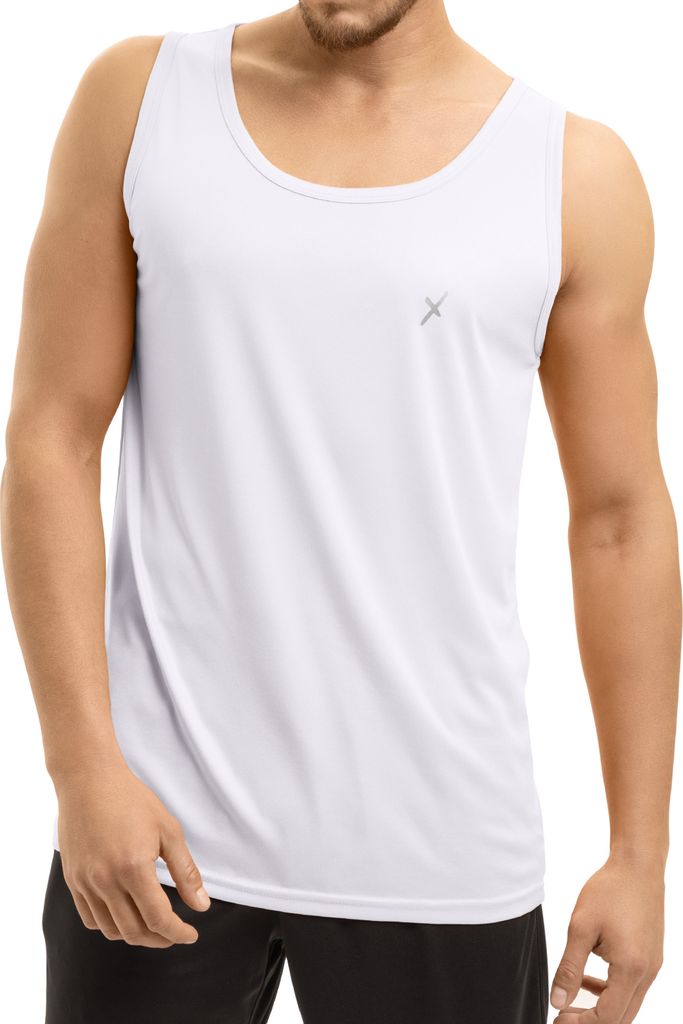 CFLEX Herren Sport Shirt Fitness Tanktop Sportswear Collection - Weiß M