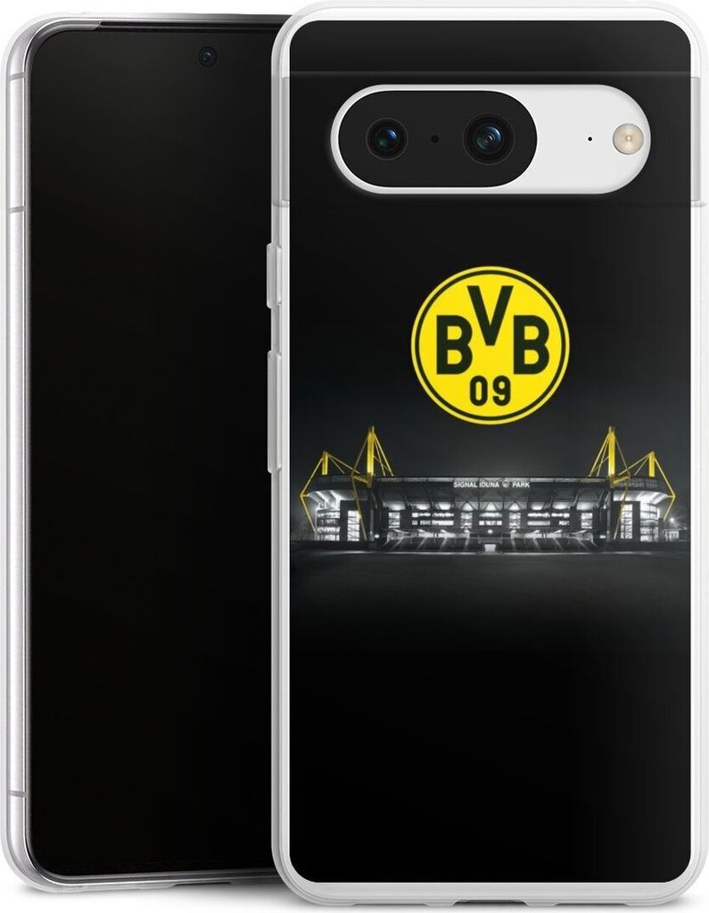 DeinDesign Slim Hülle für Google Pixel 8 Silikon Case Ultra Dünn Handyhülle BVB Borussia Dortmund Stadion