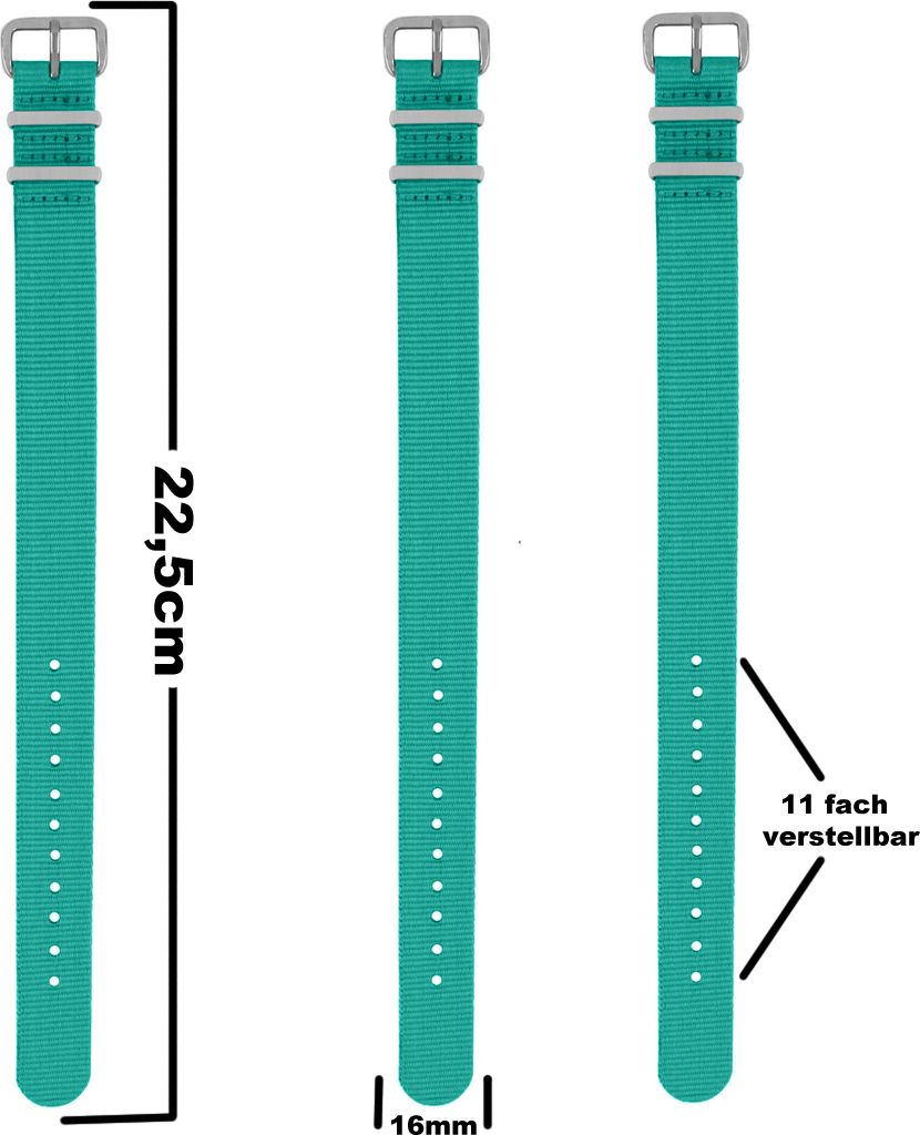 Pacific Time Uhrenarmband Wechselarmband Durchzugsband Produktbild 