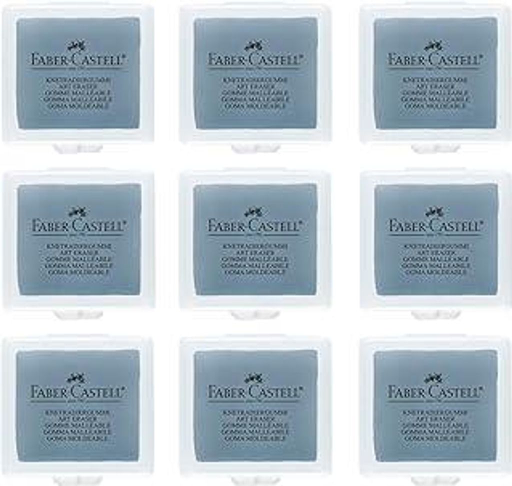 Faber-Castell 205051 - Knetradiergummi Art Eraser 127220, grau, 9 Stück