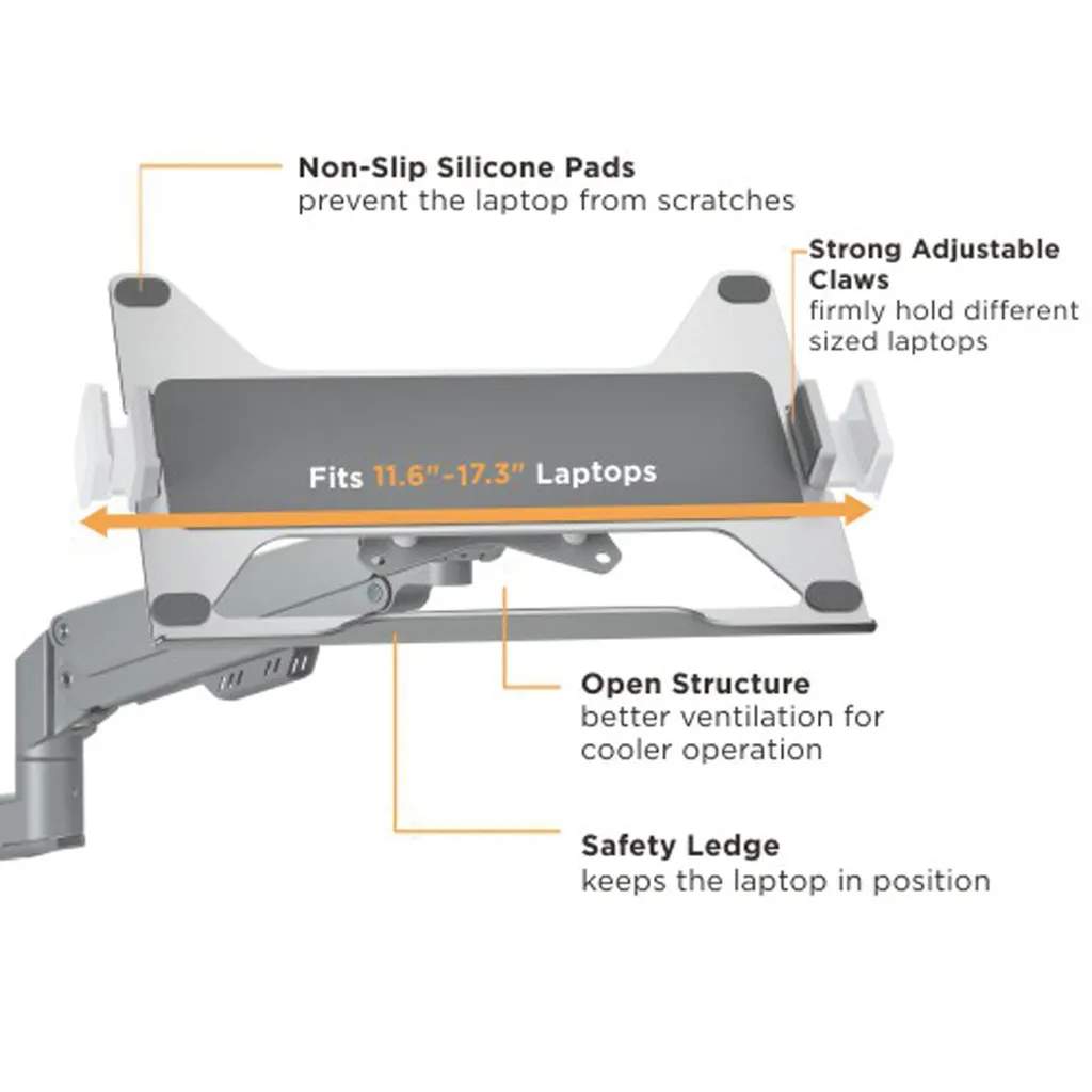 Support Notebook VESA Argenté : Solution Posture et Confort VALUE - 3