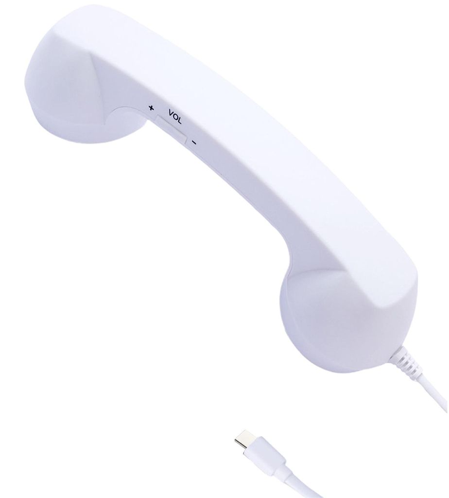 Retro-Telefonhörer, Handy-Smartphone-Empfänger, Mikrofon, Lautsprecher, universeller alter Telefonhörer mit 3,5-mm-USB-C-Buchse