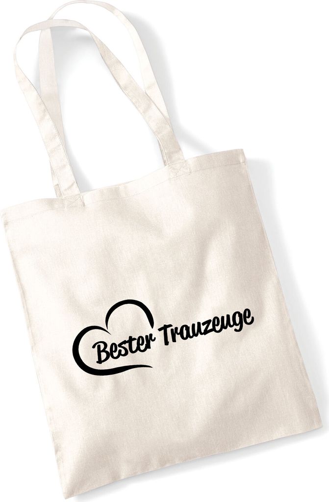 Huuraa Jutebeutel Bester Trauzeuge Herz 10 Liter Natural Baumwolle Tasche Geschenkidee