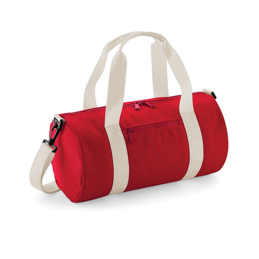 Bagbase Mini Barrel Sporttasche (2 Stück/Packung) BC4426 (Einheitsgröße) (Rot/Off Weiß)