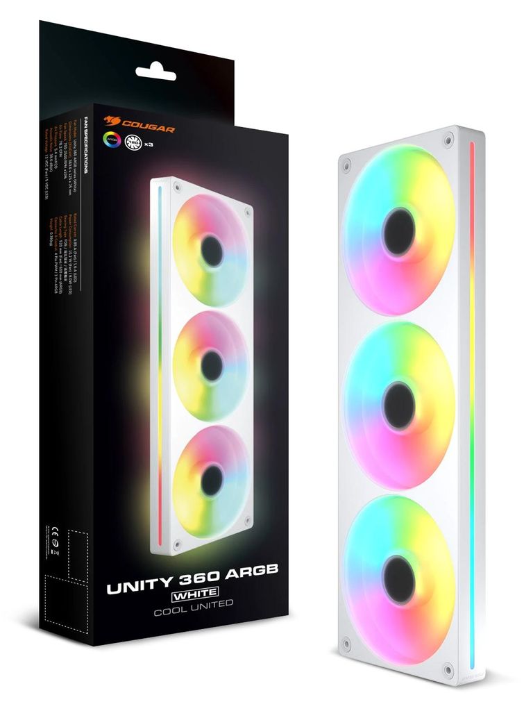 COUGAR Reversed-Lüfter Unity360-FB,360 ARGB PWM, weiß Image du produit 