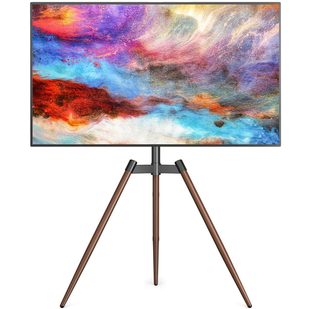 RFIVER Brauner Tripod TV Ständer Stativ Ständer für 32-65 Zoll Fernseher Max Vesa 400 * 400mm 35kg