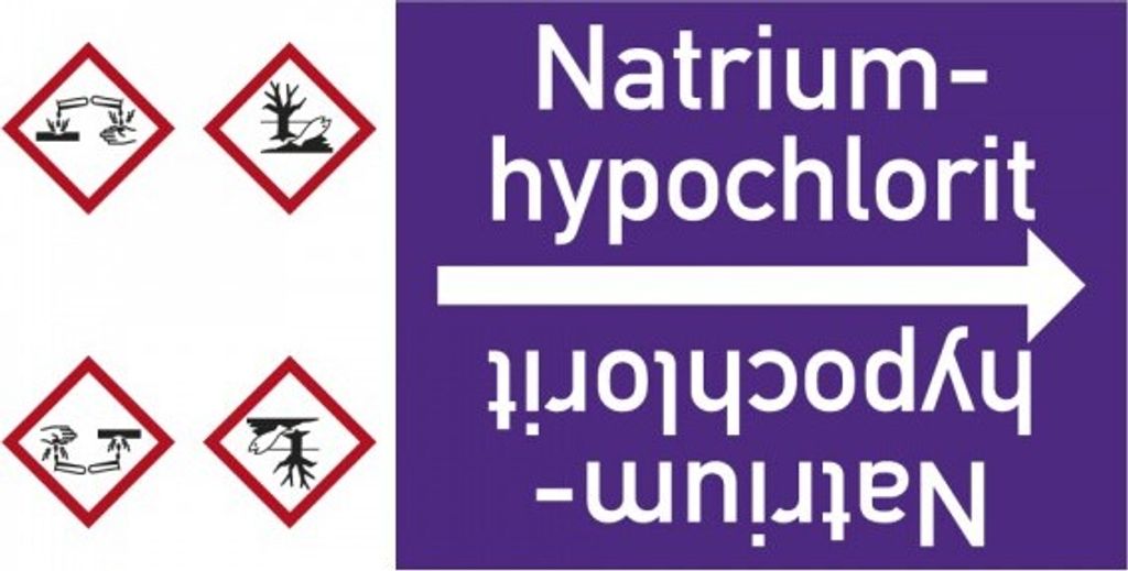 Dreifke® Rohrleitungsband Natriumhypochlorit, DIN 2403, ab Produktbild 