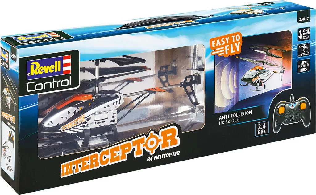 Hélicoptère Télécommandé Interceptor avec Capteur Anti-Collision RC