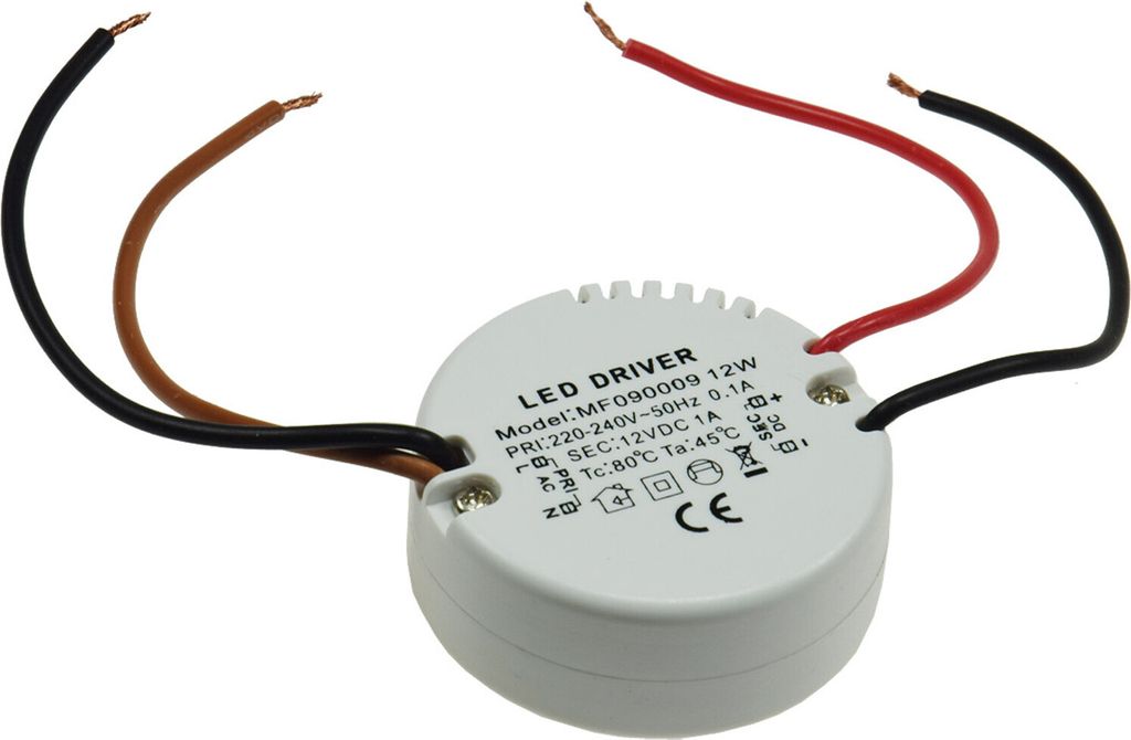 ChiliTec LED-Trafo CT-12E-V2R, 0,5-12W 230V AC auf 12V=, Produktbild 