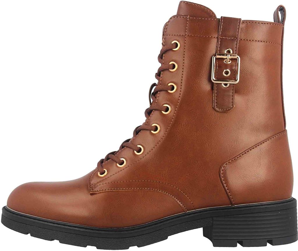 Fitters Footwear Angela Stiefeletten in Übergrößen Braun 2AA0380202 Cognac große Damenschuhe