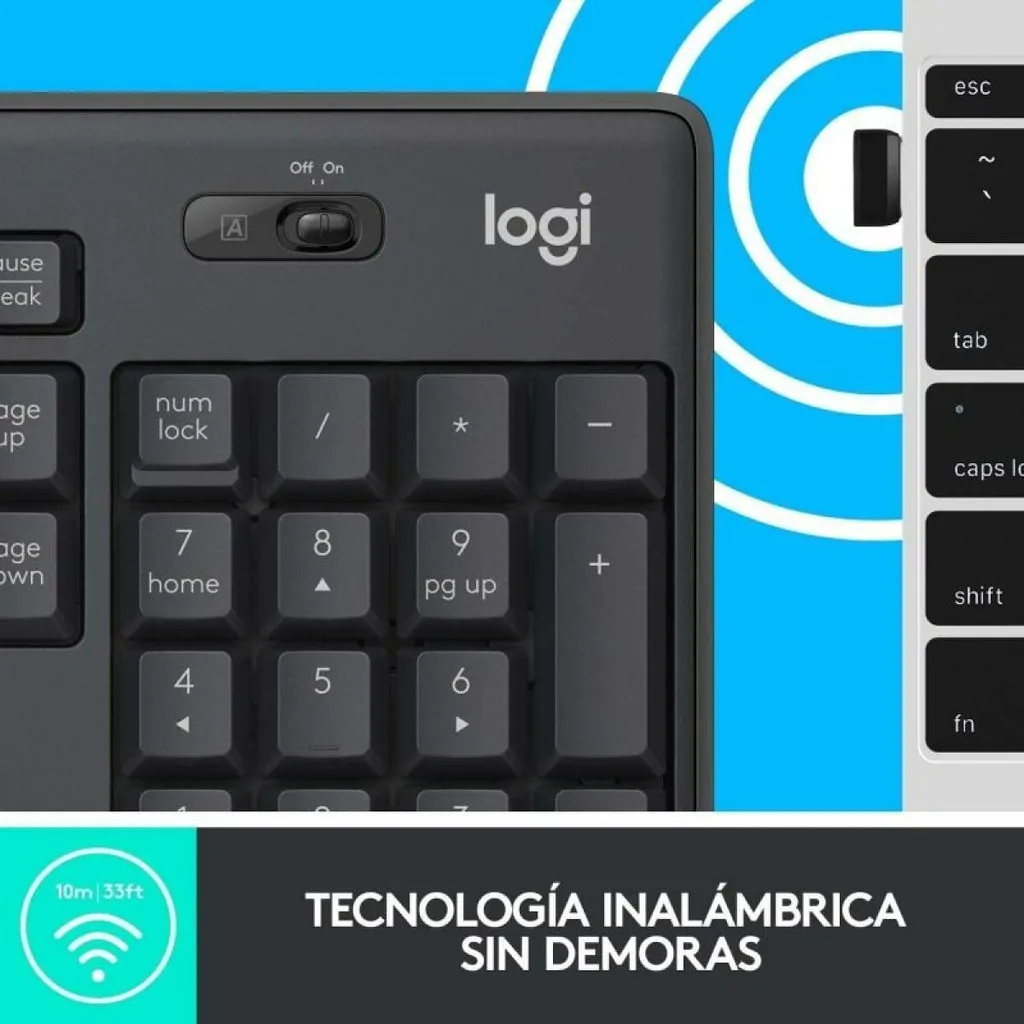 Logitech MK295 Silent Wireless Combo Layout ES - Grigio Grafite - 4