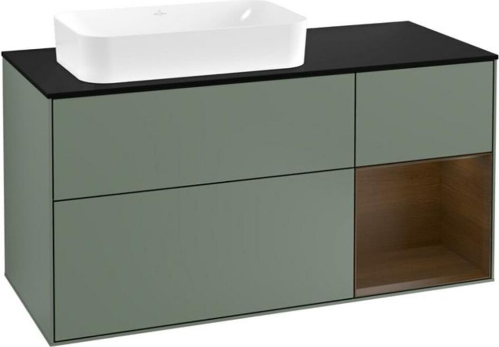 V&B Waschtischunterschrank Finion 120cm, Pl b m, Rg re wal ven, Oli. m Lac