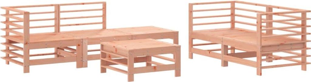vidaXL 6-tlg. Garten-Lounge-Set Massivholz Douglasie
