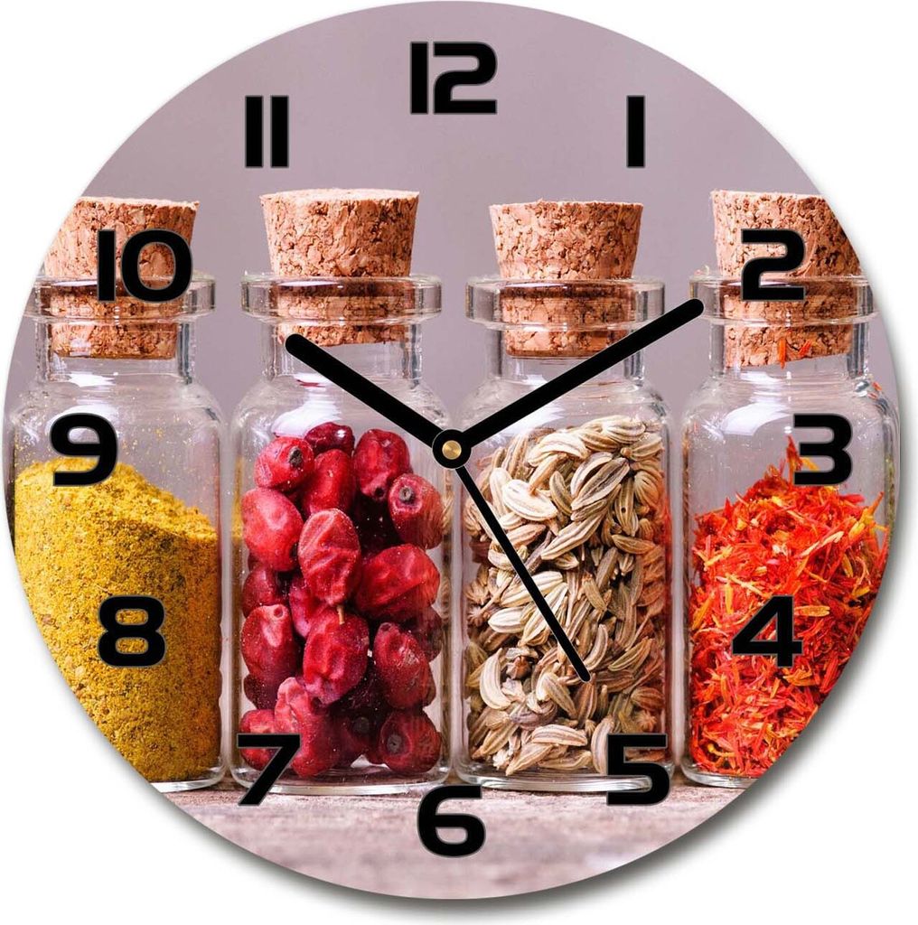 Wanduhr aus Glas 30fi Glasbild Glasuhr Gehärtetes Glas - Produktbild 