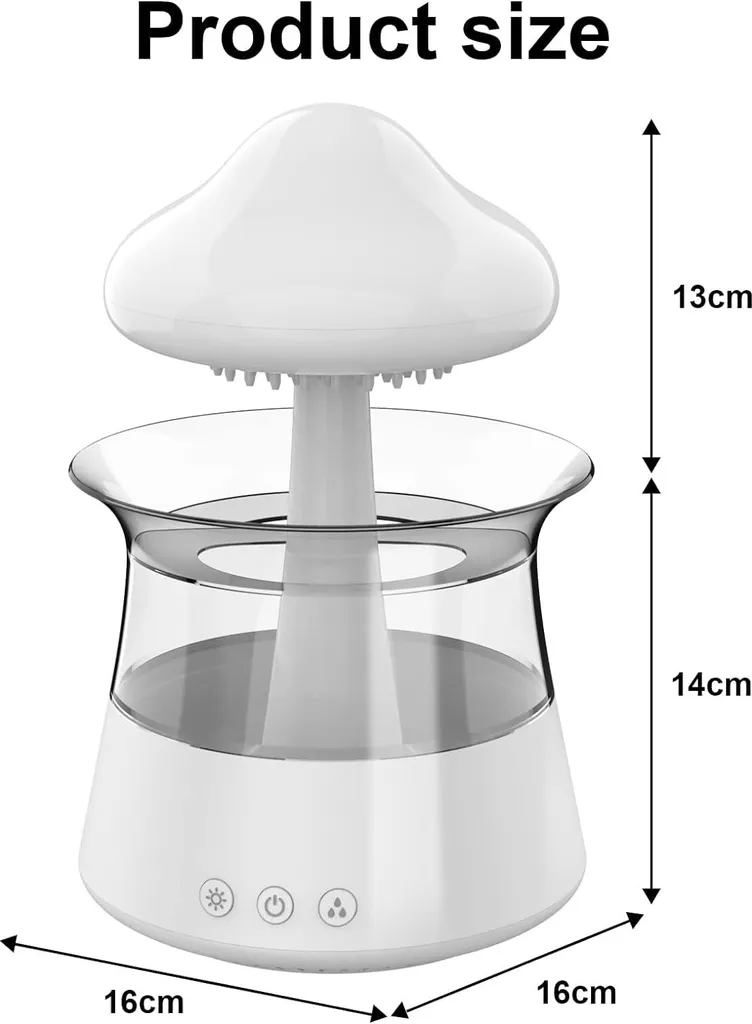 Humidificateur nuage de pluie 450ml avec diffuseur d'huiles et télécommande - 6