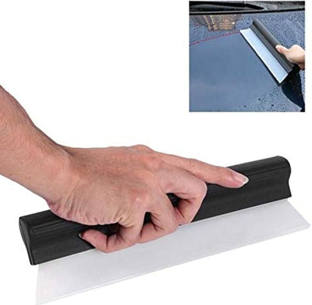 Auto-Rakel, Silikon-Wischer, Wasserklinge, ergonomischer Griff, Waschen, Reinigen, Glasschaber zum Trocknen von Fenstern, Spiegeln, Duschtüren, Ba...