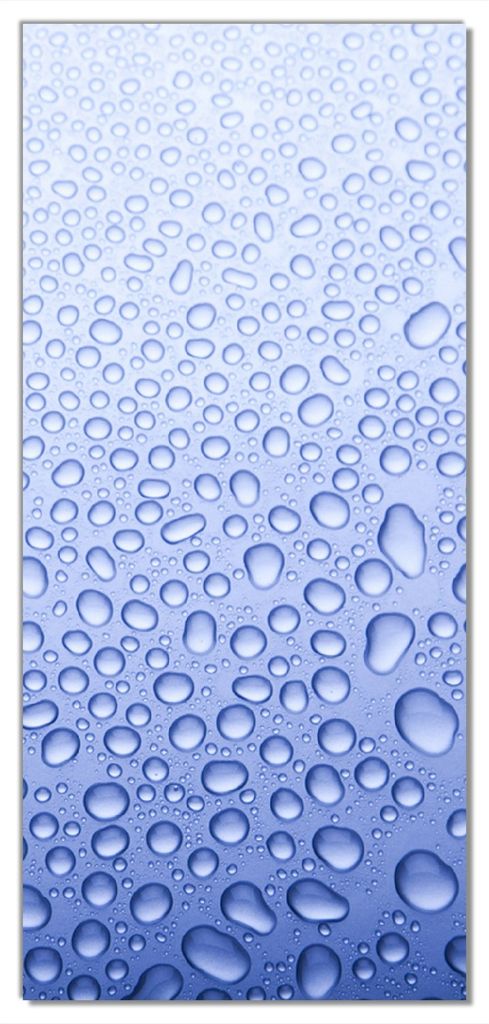 Wallario selbstklebende Türtapete 100 x 220 cm mit Schutzlaminat - Wassertropfen auf Glas