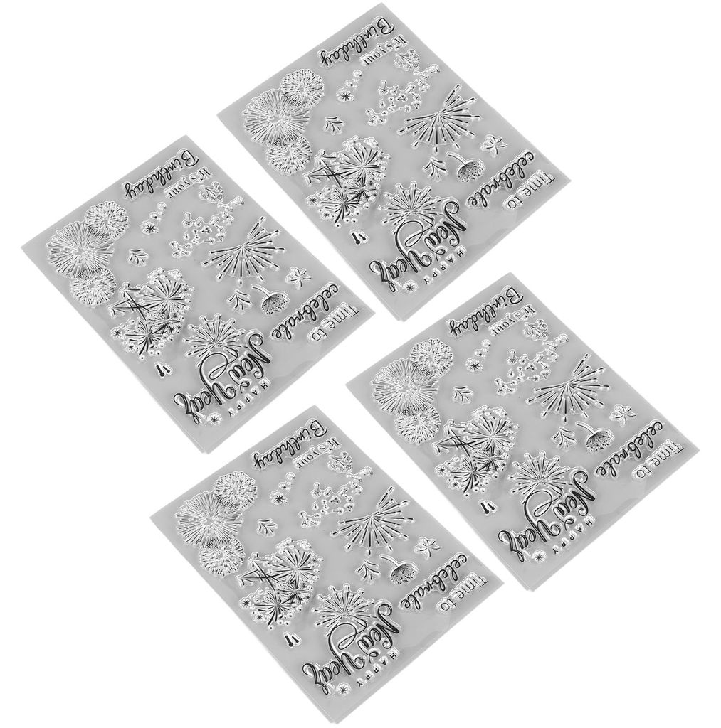 4er-Set Klarstempel – Dekorative transparente Schablonen in einzigartigen Formen für DIY-Scrapbooking-Bastelprojekte