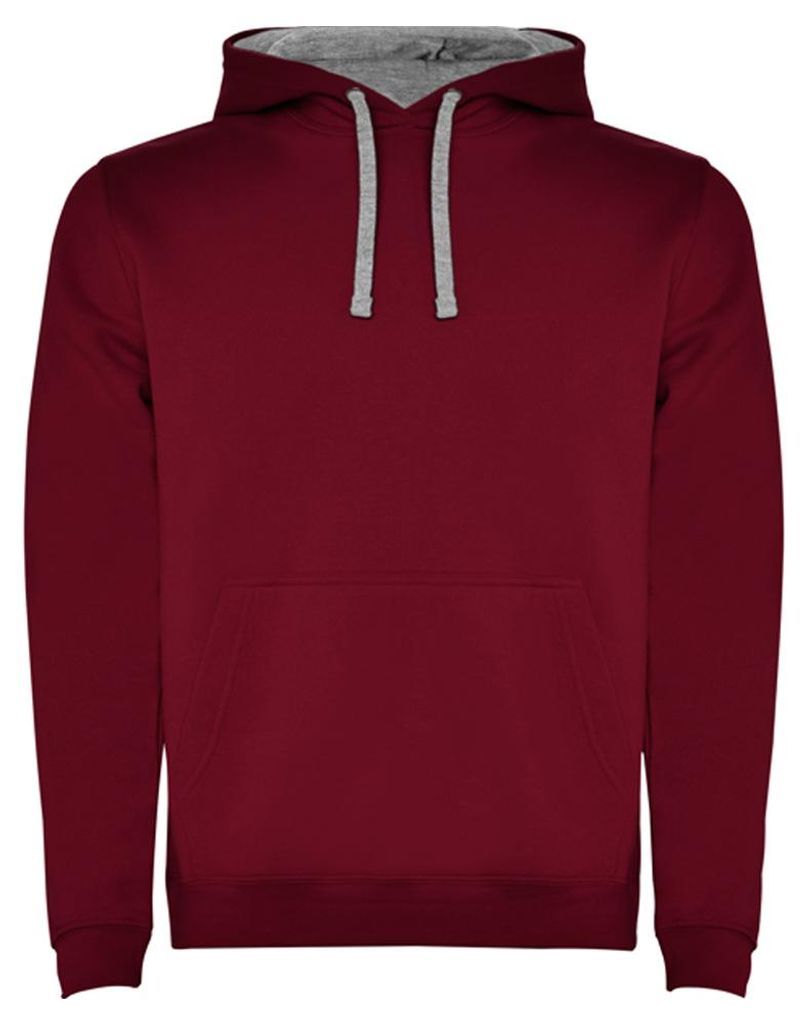 Roly - "Urban" Sweatshirt mit Kapuze für Herren LT5858 (M) (Granatrot/Grau meliert)