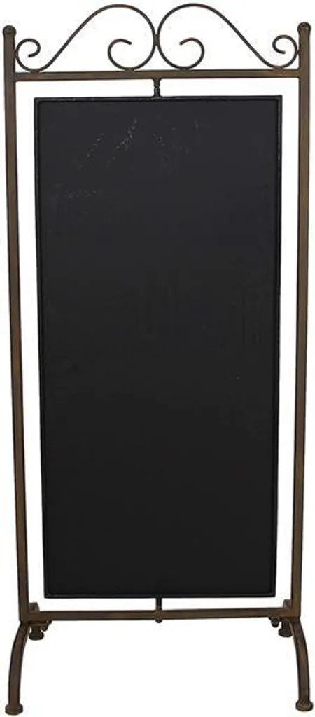 Tableau noir stable en métal brun, stop-client anti-basculement chic - 3