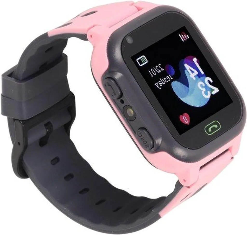 Montre connectée fille rose GSM pour communication parent-enfant et SOS