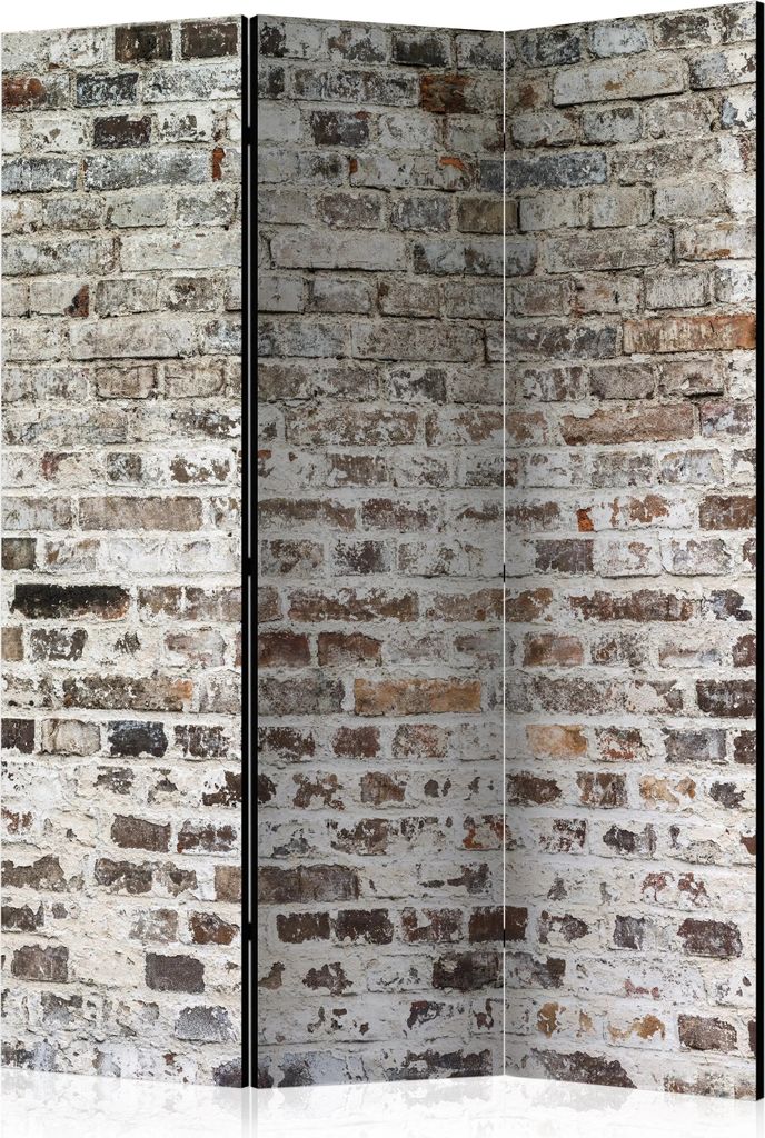 3-teiliger Doppelseitiger Vlies Paravent - Old Walls 135x172 cm Muster f-A-0411-z-b