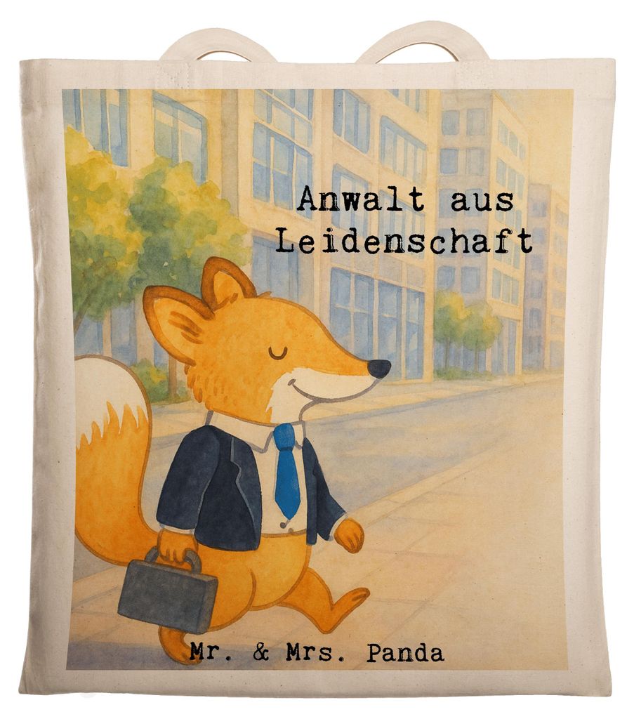Mr. & Mrs. Panda Tote Bag Anwalt Leidenschaft Design - Weiß - Geschenk, Tragetasche, Beruf, Spruch, Jurastudium, Laptoptasche, Jutebeutel, Shoppin...