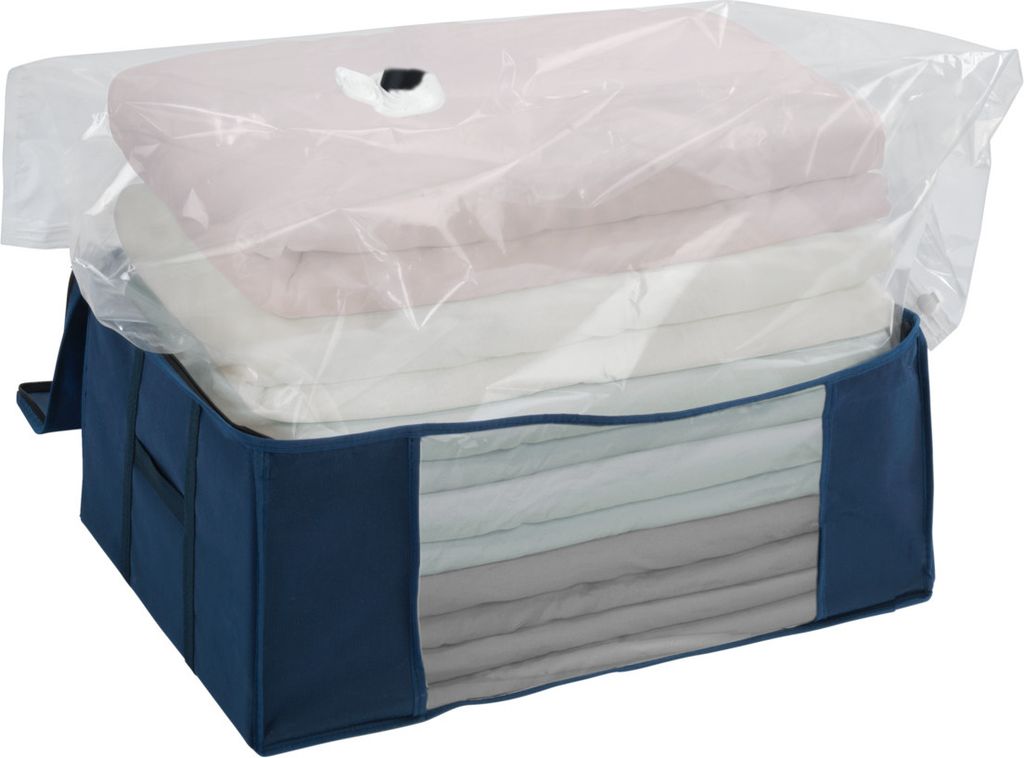 Boîte De Rangement Sous Vide WENKO Vacuum Soft Box S - Blanc, Gain De Place Jusqu'à 75%