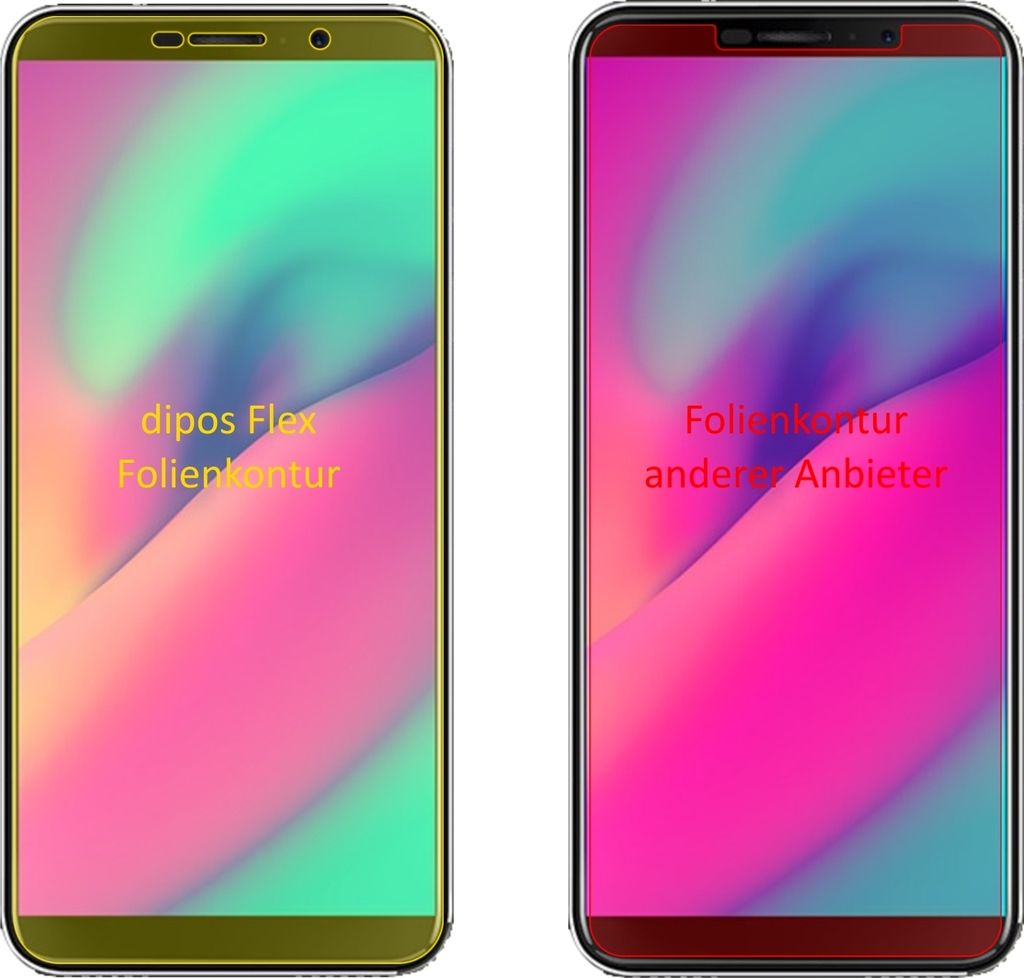3x Schutzfolie für Cubot J3 Pro Folie, 100% Displayabdeckung, dipos Flex