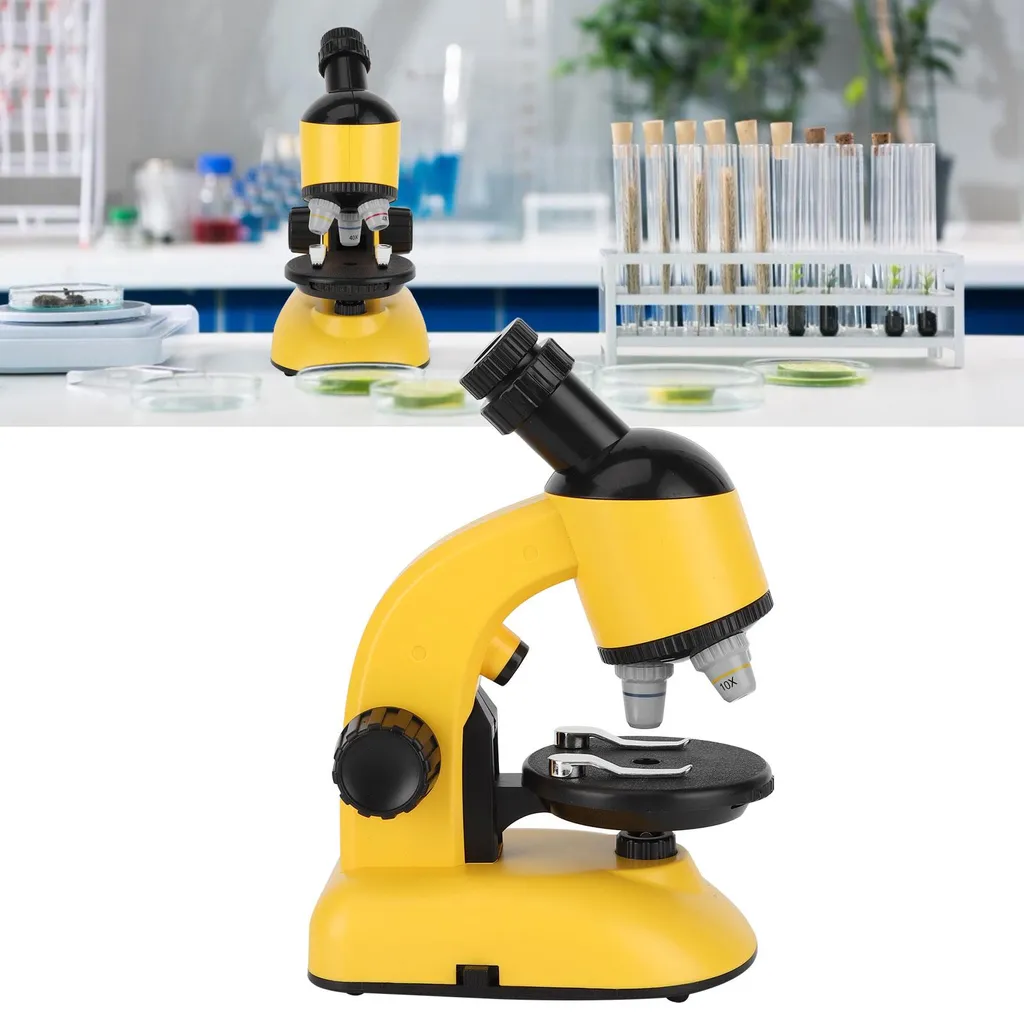 Microscope d'apprentissage 1200X jaune idéal pour les projets de SVT - 3
