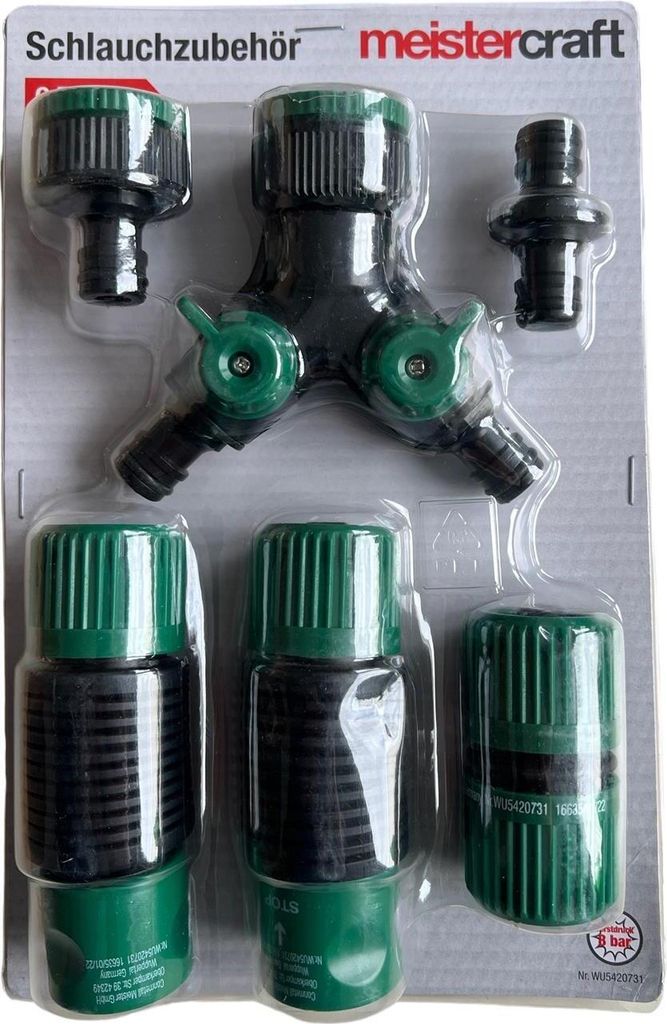 Meistercraft Schlauchzubehör 6-tlg., Gartenschlauch Produktbild 