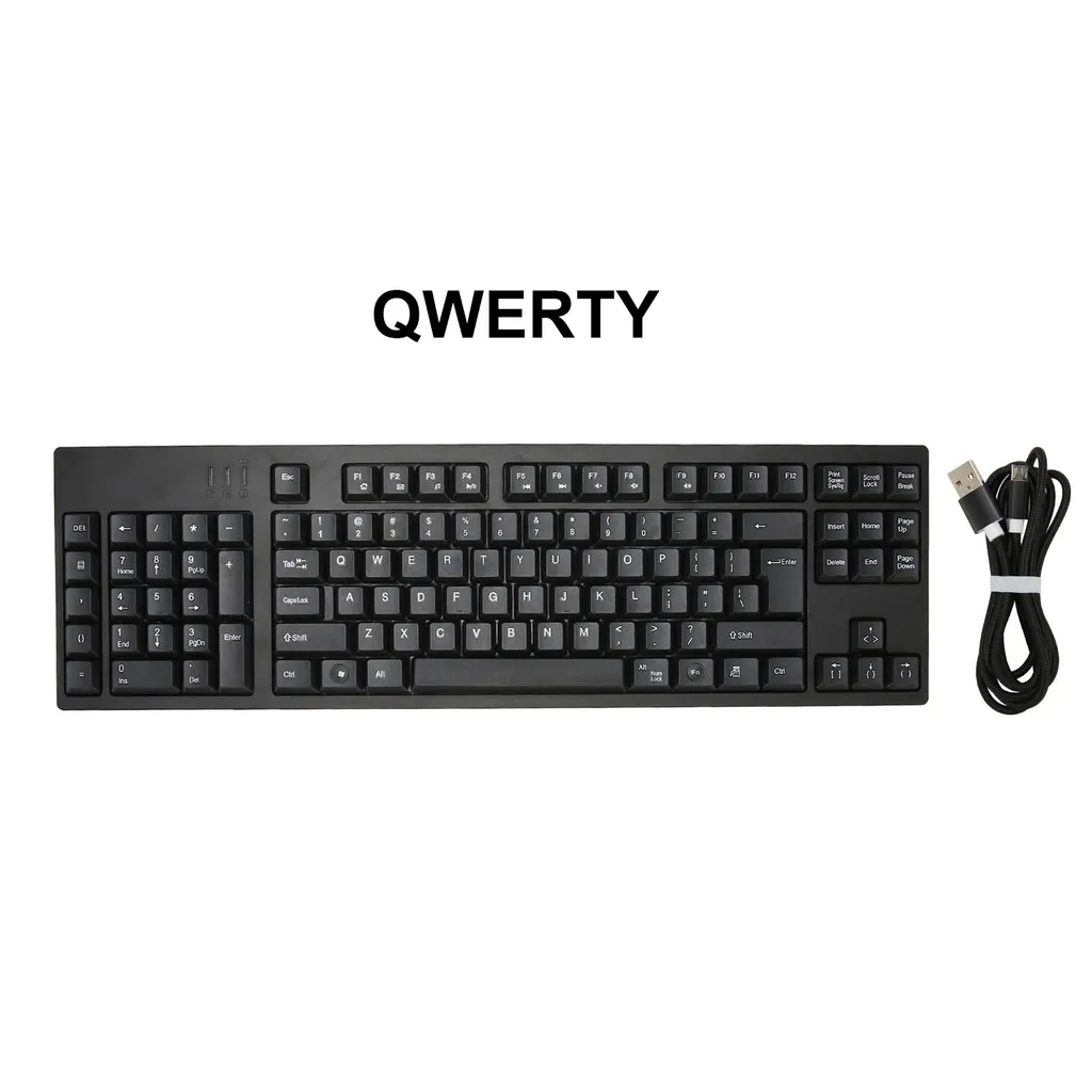 Clavier pour gauchers 109 touches Micro-USB ergonomique Plug-and-Play