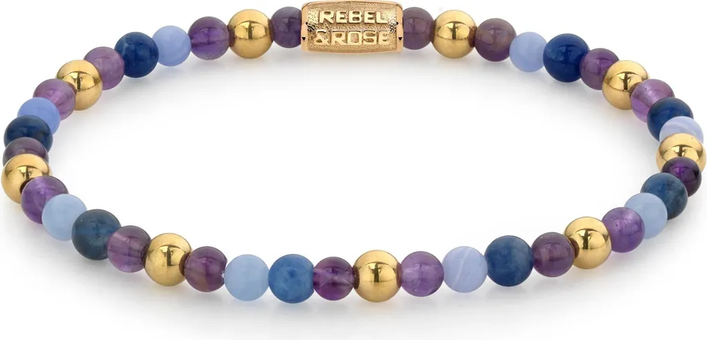 Bracelet Durable Rebel & Rose RR-40064-G Are Violets Blue Ajustement Taille S