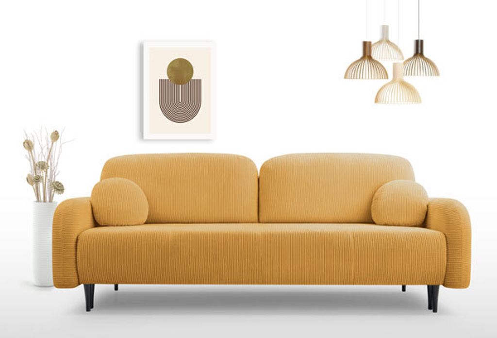 Sofa 2-Sitzer Cloud Schlaffunktion Farbe gelb