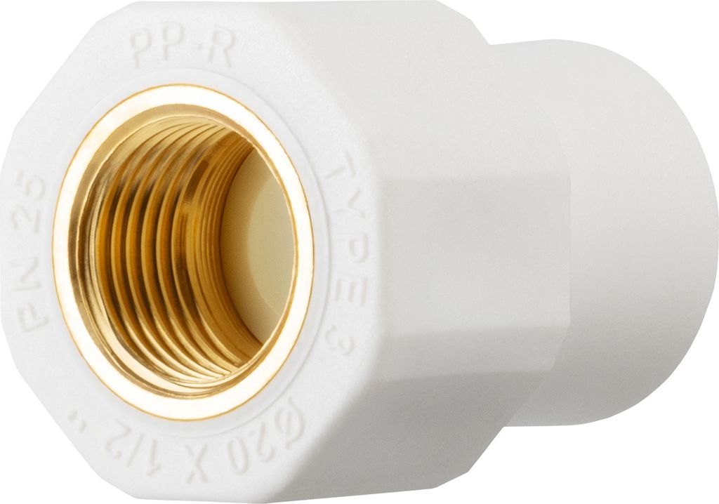 DN 20 x 1/2 Zoll, PPR Aqua Plus Kupplung mit Innengewinde Produktbild 