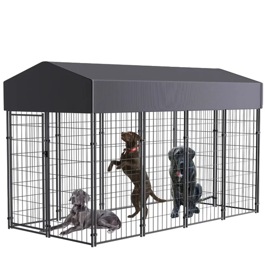 Chenil extérieur étanche XXL 47x98x65in : fini les fugues de chiens