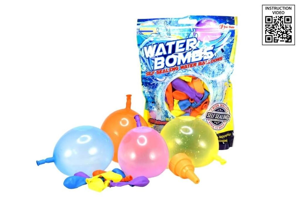 100 Stk Wasserbomben die sich selbst verschließen Aqua Fun Wasserballon 