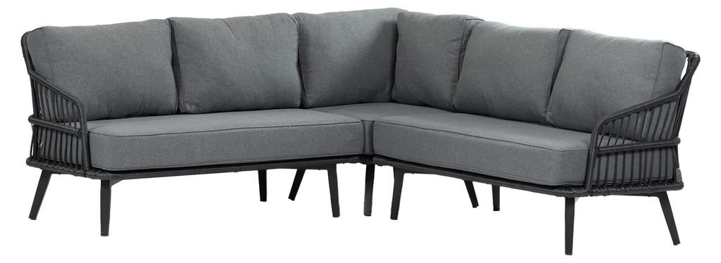 Ecklounge-Set | Isabel | Schwarz | Rope Produktbild 