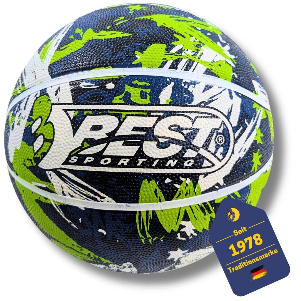 BEST SPORTING Basketball Größe 7 I Unaufgepumpt I Hochwertiger Outdoor Ball I Robust für Kinder & Erwachsene I Offizielles Gewicht & Größe