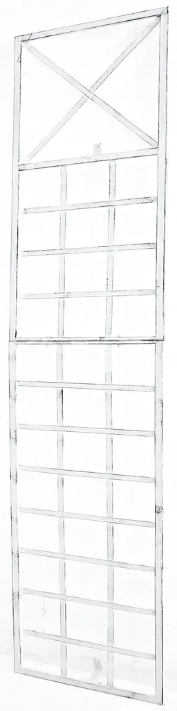 Treillis Mural Design 200 cm en Fer Forgé Blanc Antique pour Façade