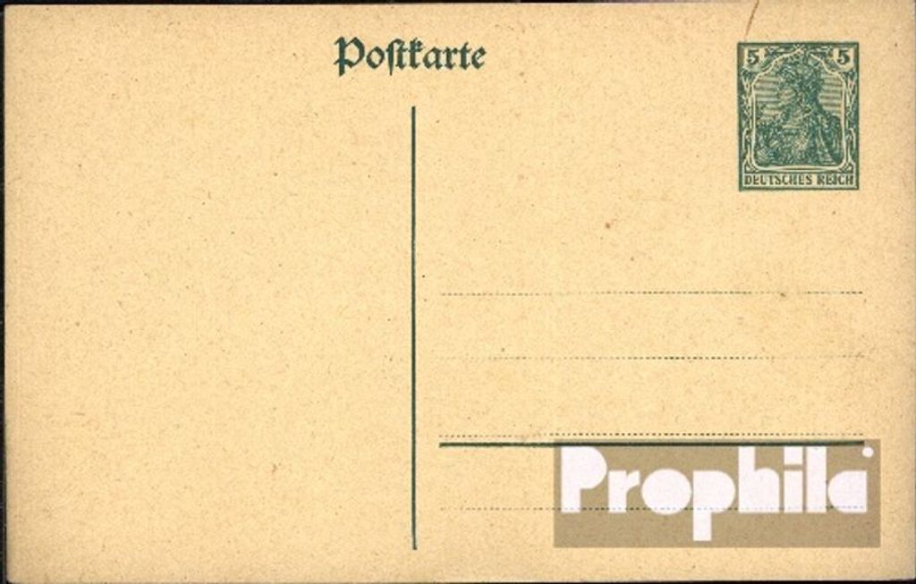 Belege Ganzsachen Deutsches Reich 1916 P106 Amtliche Postkarte mit Zusatzfrankatur Germania