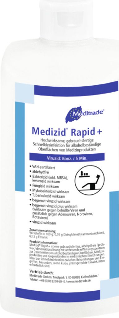 Meditrade - Medizid® Rapid+ - Flächendesinfektion - 500 ml Produktbild 