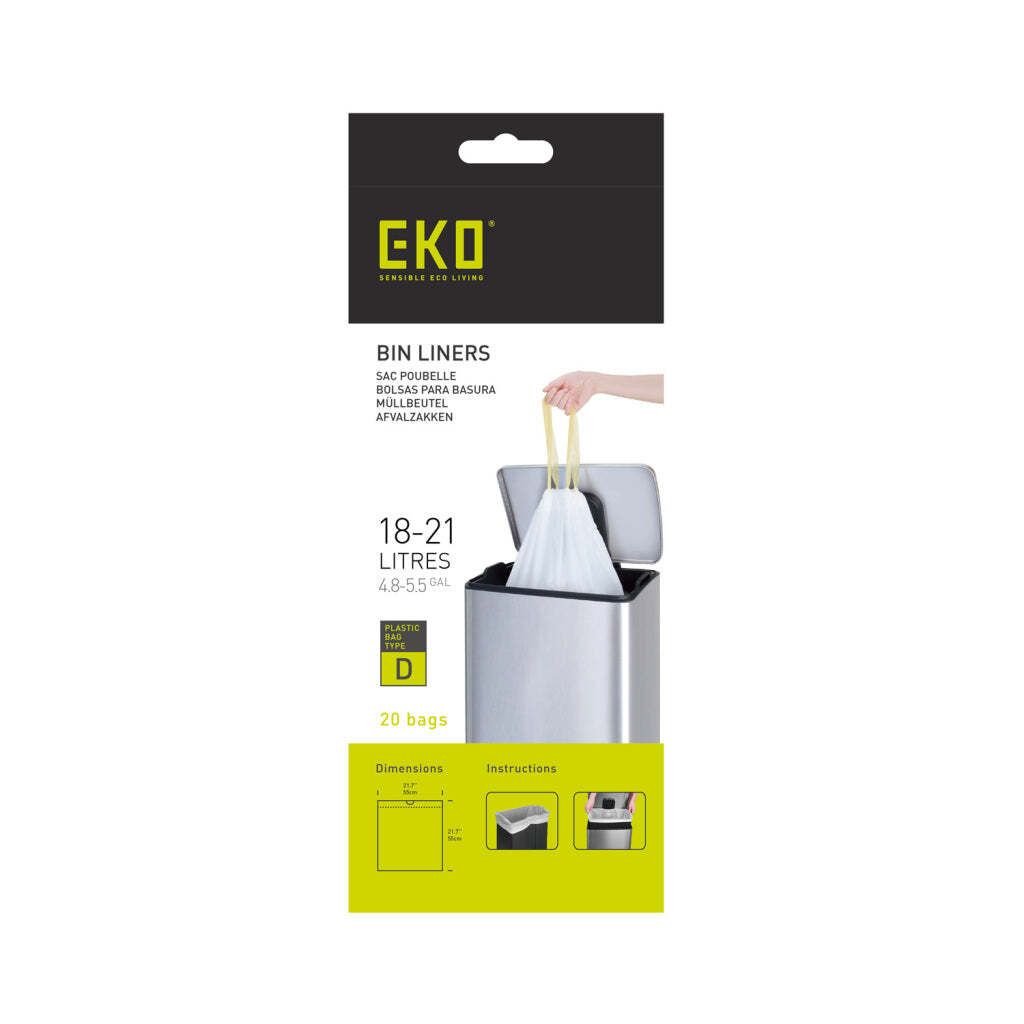 Eko Müllsack Typ D 18-21 Liter Rolle mit 20 Müllsäcken