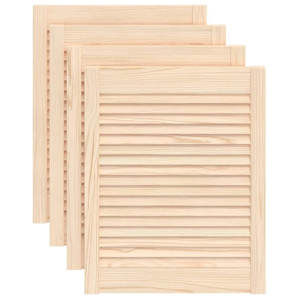 vidaXL Šatní dveře žaluziový design 4 ks 61,5x49,4 cm masiv Obrázek produktu 
